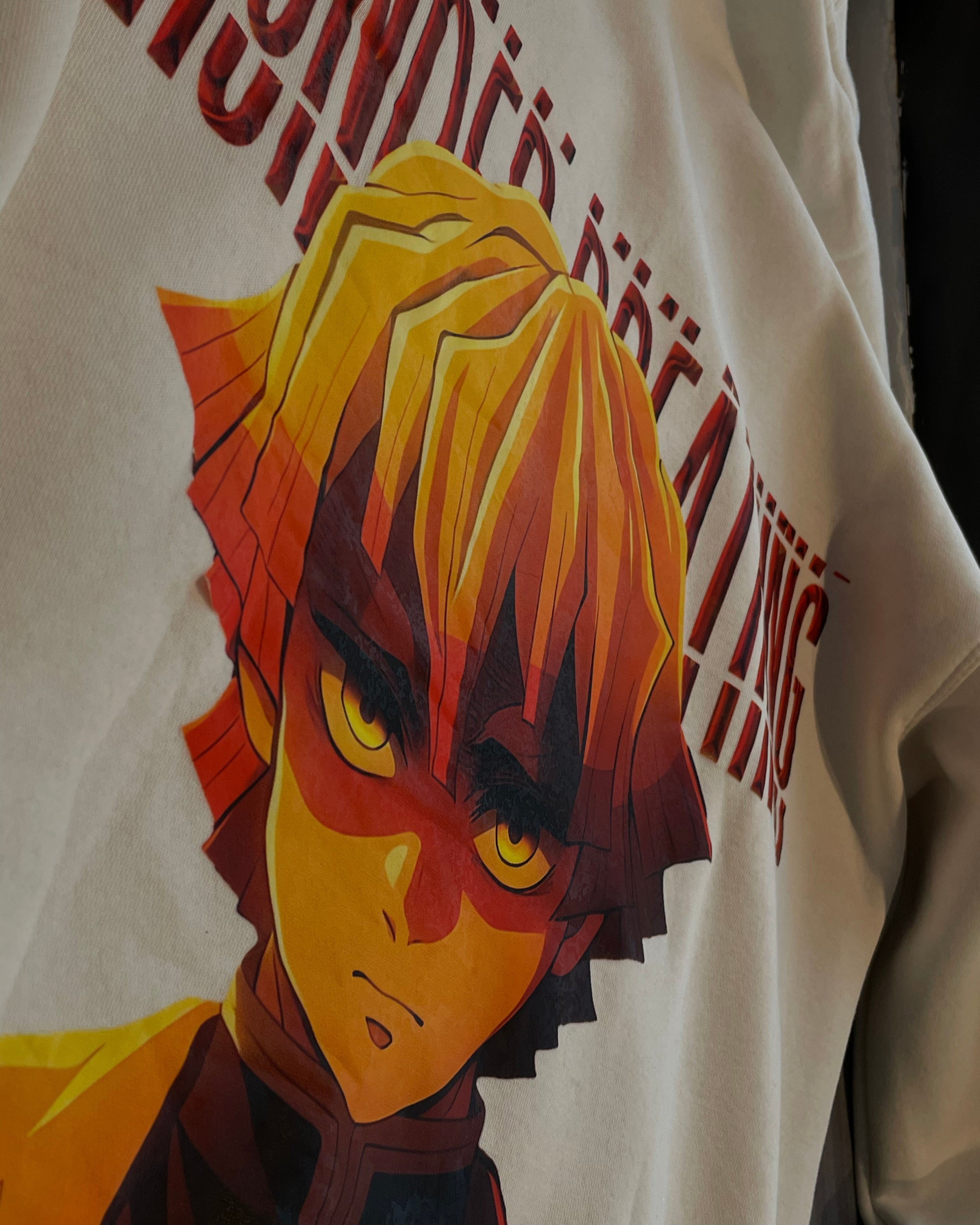 Thunder Breathing Oversized Hoodie – Zenitsu Edition (350 GSM)